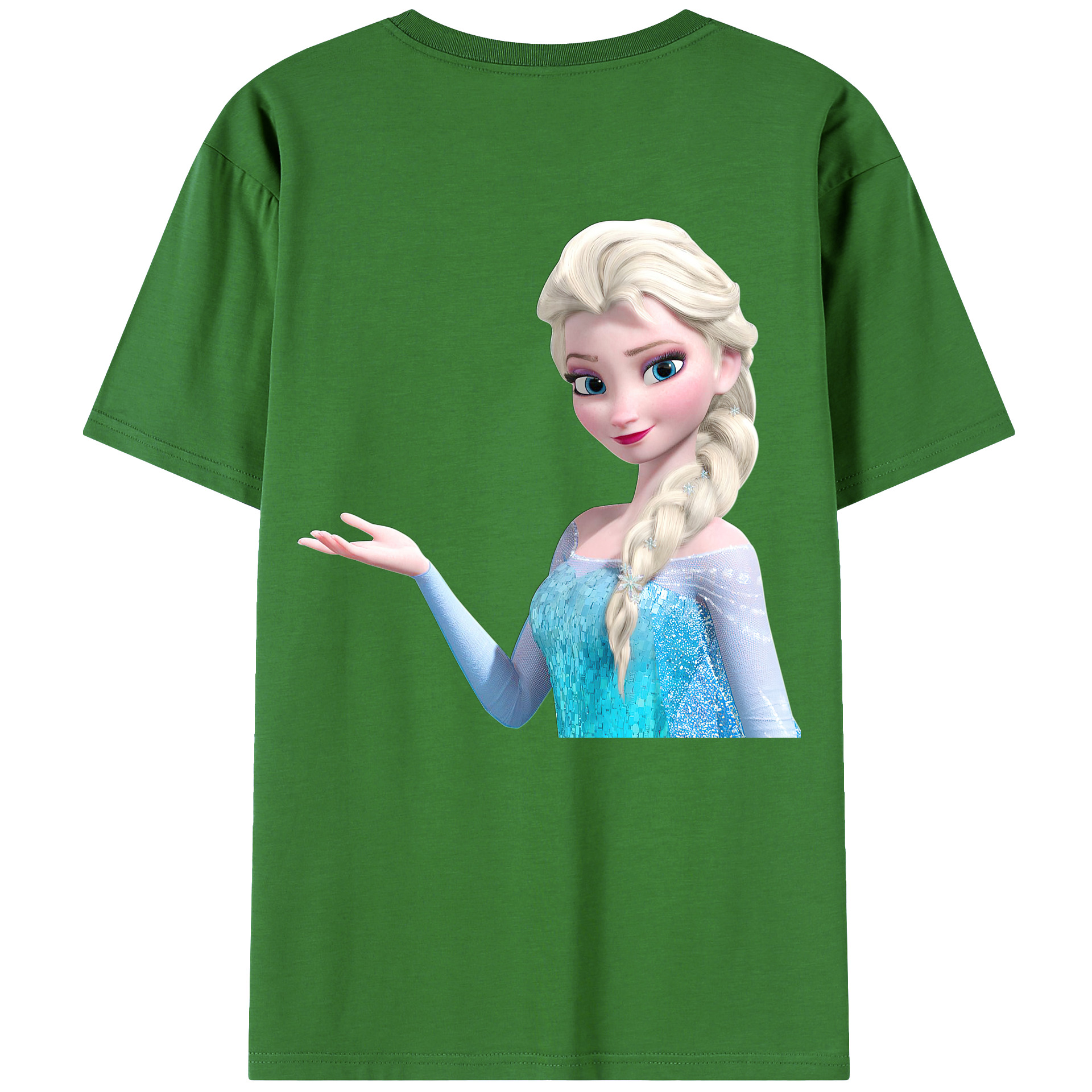 （画像用） アナと雪の女王 アンナ エルサ Frozen Anna Elsa レディース半袖Tシャツ(バックプリント)